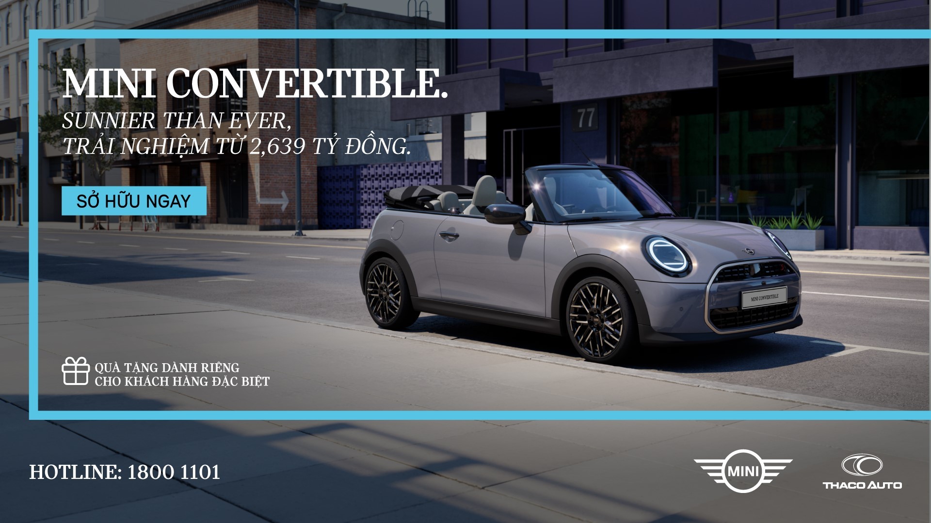 MINI Convertible: Sunnier than ever, giá sở hữu từ 2,639 tỷ đồng.
